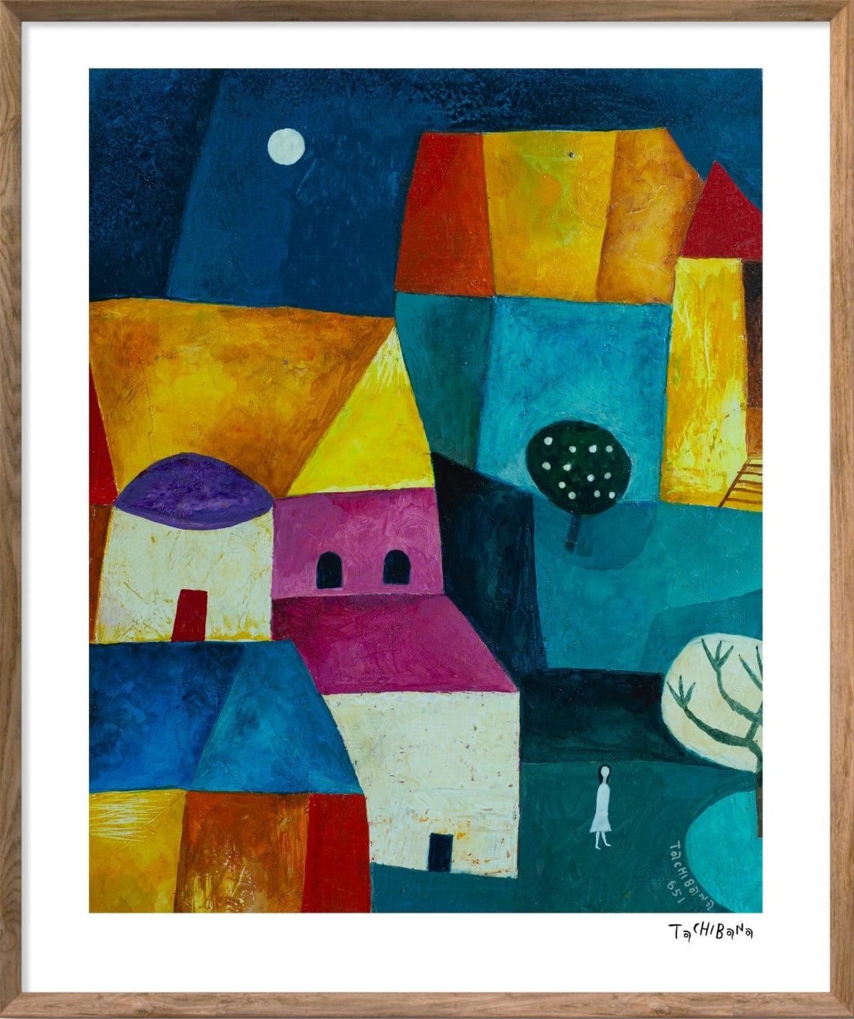 Plaza en la noche - Yoshiro Tachibana Art Gallery