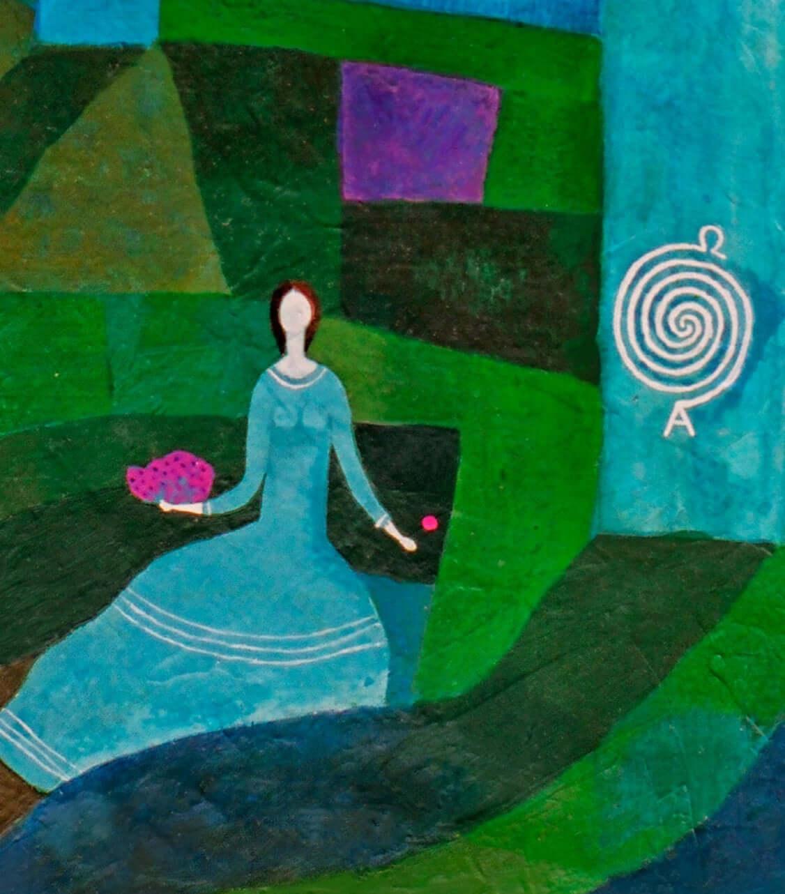 Dama en noche azul - Yoshiro Tachibana Art Gallery