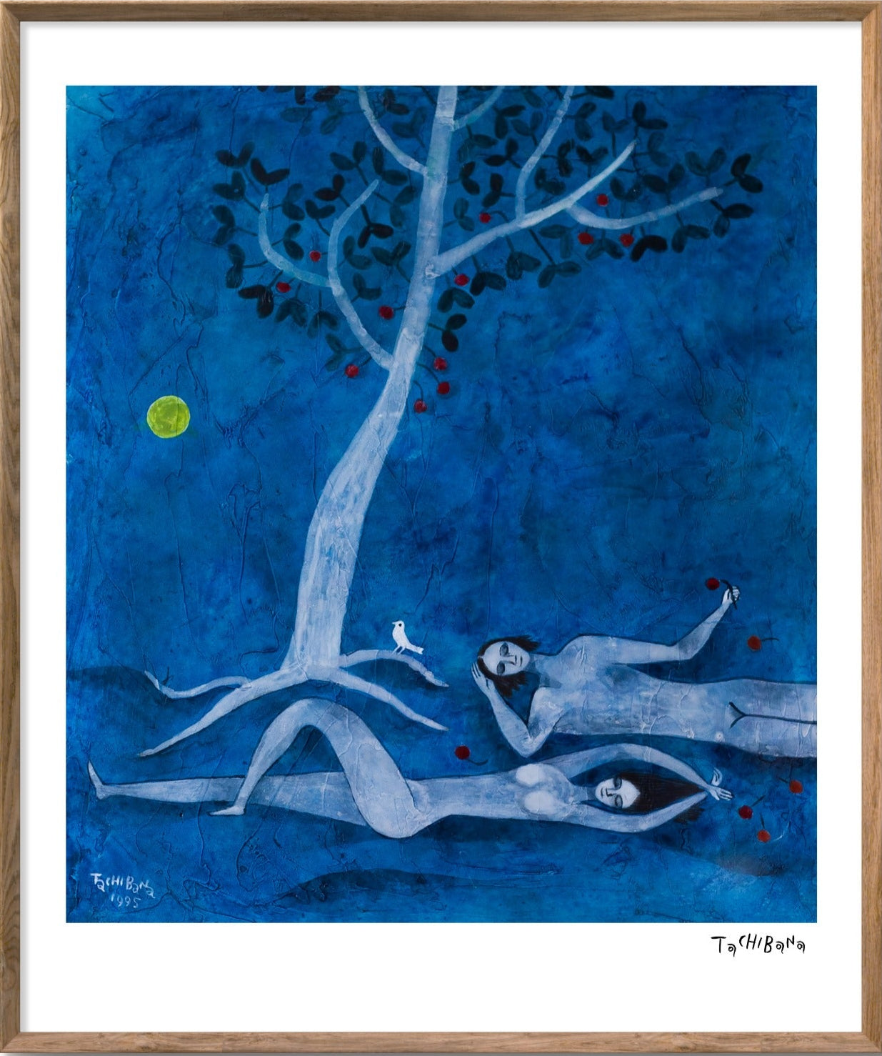 Pareja en noche azul