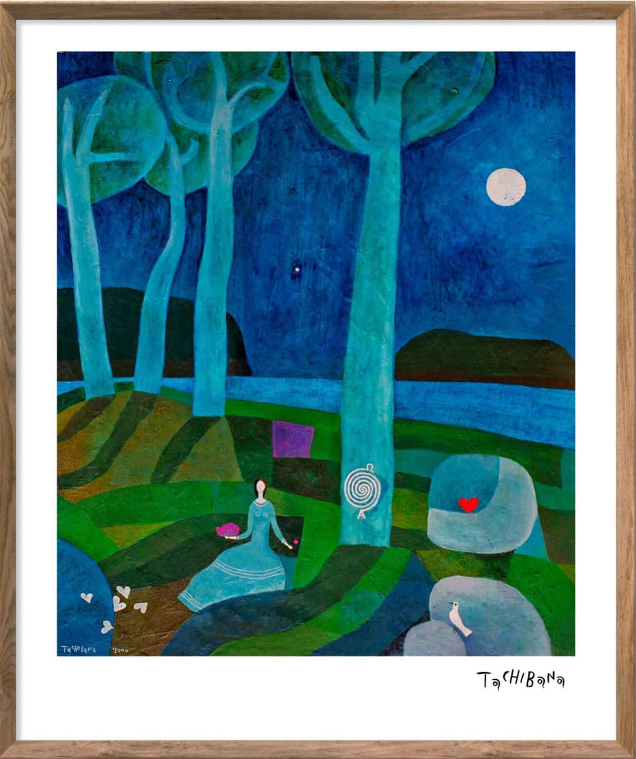 Dama en noche azul - Yoshiro Tachibana Art Gallery